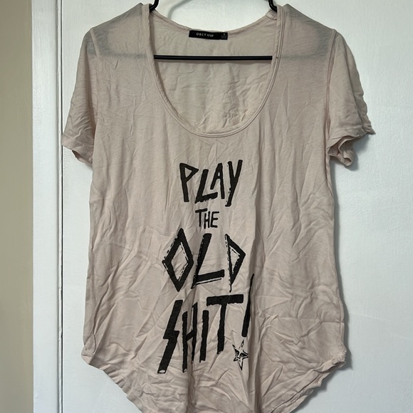 Obey Play the Old Shit Tee - Picture 2 of 3